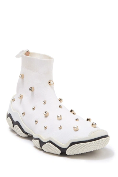 Red Valentino Glam Run High Top Slip-on Sneakers In Bianco