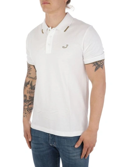 Jacob Cohen Logo Embroidery Polo Shirt In White