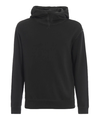 Dondup Faded Black Cotton Hoodie