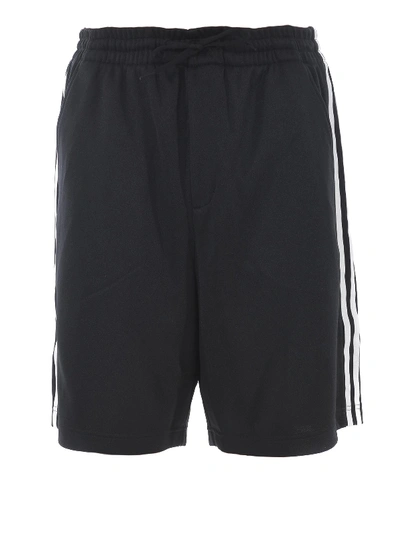 Y-3 3-stripes Track Short Pants In Black