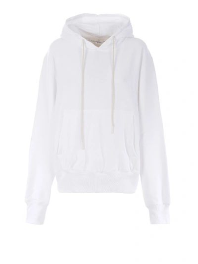 Golden Goose Be Golden Back Print Cotton Hoodie In White