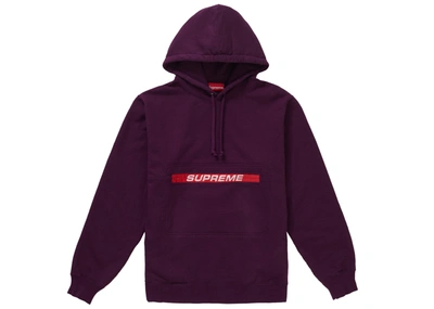 Pre-owned Supreme  Zip Pouch Hooded Sweatshirt Eggplant