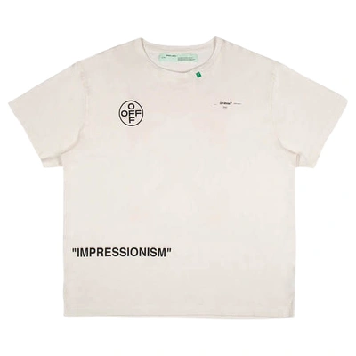 Pre-owned Off-white  Oversized Diag Stencil T-shirt White