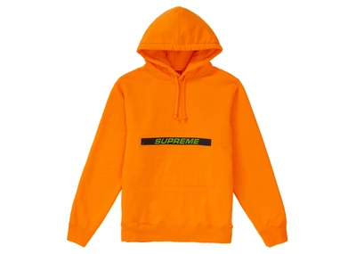 Pre-owned Supreme  Zip Pouch Hooded Sweatshirt Orange