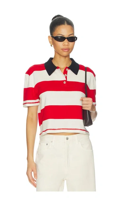 John & Jenn By Line Angelo Top In Preppy Crimson