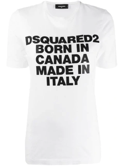 Dsquared2 T-shirt With Short Sleeves In White Color