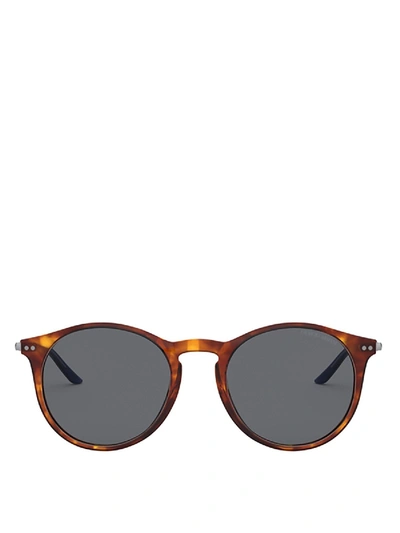 Giorgio Armani Tortoise Pantos Sunglasses In Brown