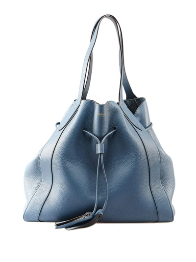 Mulberry Millie Grained Leather Tote In Light Blue