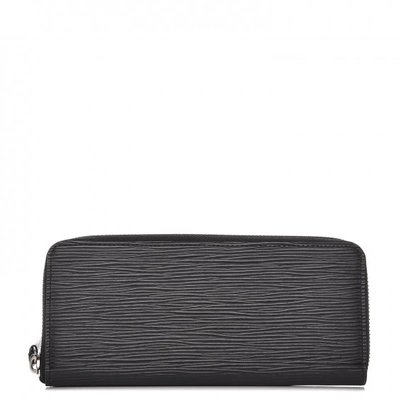 Pre-owned Louis Vuitton  Wallet Clemence Epi Noir Black