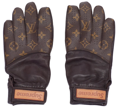 Pre-owned Supreme  X Louis Vuitton Baseball Gloves Brown