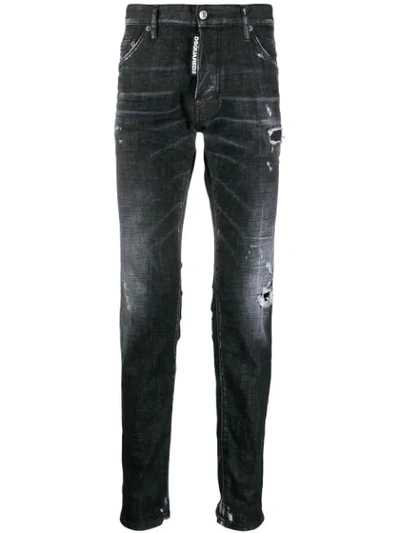 Dsquared2 Distressed Cool Guy Jeans In Black