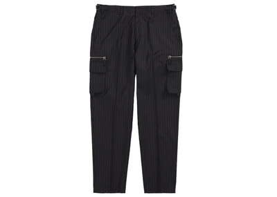 Pre-owned Supreme  Jean Paul Gaultier Pinstripe Cargo Suit Pant Black