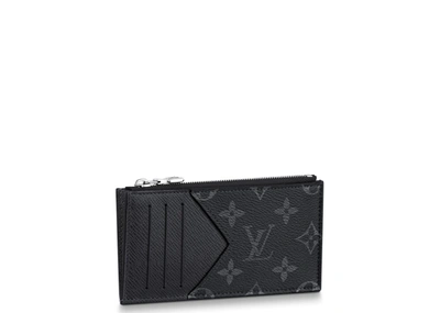 Louis Vuitton Coin Card Holder Monogram Eclipse Taiga Black in Taiga  Leather/Coated Canvas with Silver-tone - US