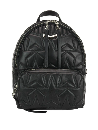 Jimmy Choo Helia Quilted Leather Backpack In Black