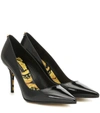 Versace Women's Barocco Sole Patent Leather Pumps In Black