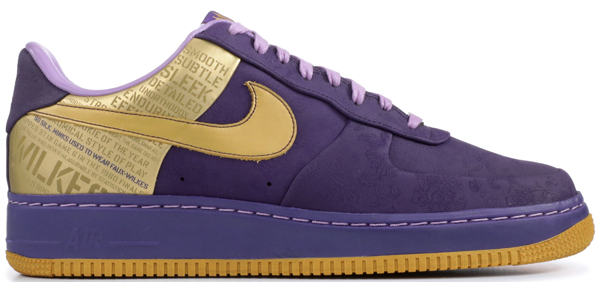 air force 1 purple and gold