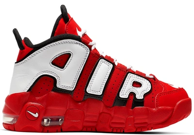 Pre-owned Nike Air More Uptempo University Red Black White (ps) In University Red/black-summit White-white