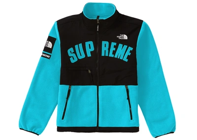 Pre-owned Supreme  The North Face Arc Logo Denali Fleece Jacket Teal