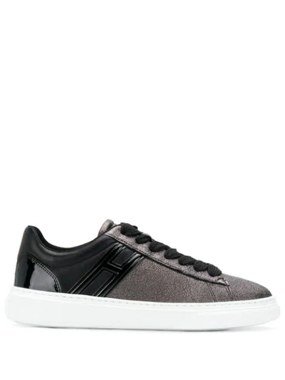 Hogan Black And Silver H365 Sneakers