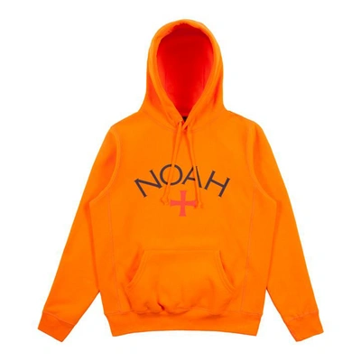 Pre-owned Noah Core Logo Hoodie (ss19) Orange