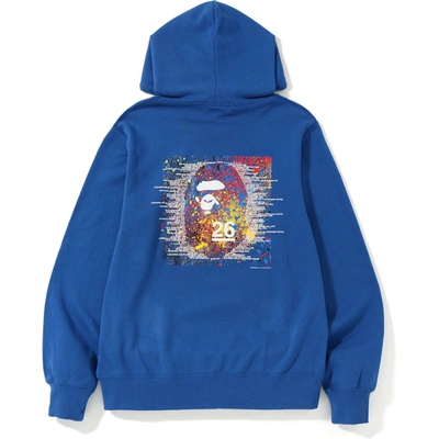Pre-owned Bape  Nowhere 26th Anniversary Pullover Hoodie Blue