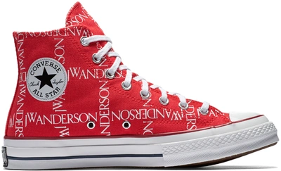Pre-owned Converse  Chuck Taylor All-star 70s Hi Grid Jw Anderson Red