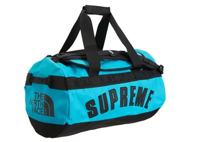 Pre-owned Supreme  The North Face Arc Logo Small Base Camp Duffle Bag Teal