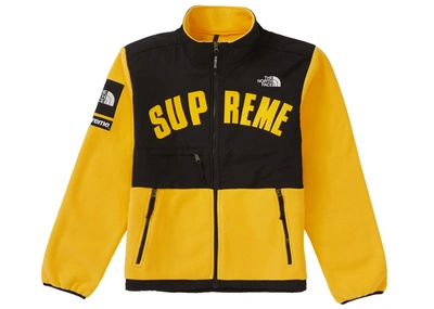 Pre-owned Supreme  The North Face Arc Logo Denali Fleece Jacket Yellow