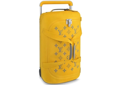 Pre-owned Louis Vuitton  Horizon Duffle Soft Jacquard 55 Yellow