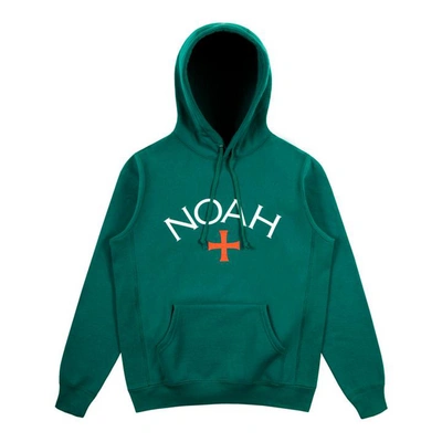 Pre-owned Noah Core Logo Hoodie (ss19) Deep Green