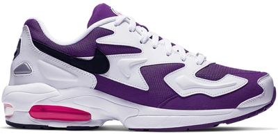 Pre-owned Nike Air Max2 Light White Purple Pink In White/black