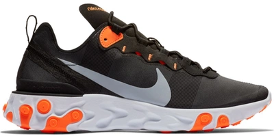 Pre-owned Nike  React Element 55 Black Cool Grey Total Orange In Black/cool Grey-white-total Orange