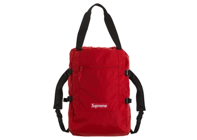 Pre-owned Supreme  Tote Backpack Red