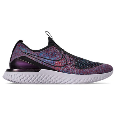 Nike Epic Phantom React Flyknit Slip-on Running Sneakers In Purple