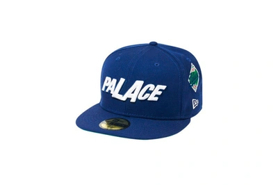 Pre-owned Palace  X New Era La Fitted Hat Blue