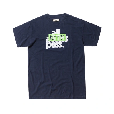 Pre-owned Kith  All Access Pass T-shirt Navy