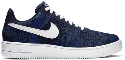 Pre-owned Nike Air Force 1 Flyknit 2 College Navy In College Navy/pure  Platinum-black-white | ModeSens