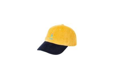 Pre-owned Palace Ralph Lauren Corduroy Classic Polo Cap Palazzo Yellow/aviator Navy