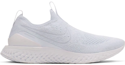 Pre-owned Nike Epic Phantom React Flyknit White Pure Platinum (women's) In White/white-pure Platinum