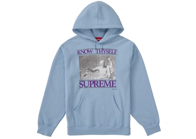 Pre-owned Supreme  Know Thyself Hooded Sweatshirt Light Blue