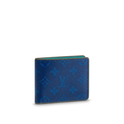 Pre-owned Louis Vuitton Wallet Slender Monogram Pacific Outdoor Blue