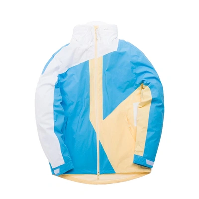 Pre-owned Kith Madison Jacket Sky Blue/pale Yellow/white