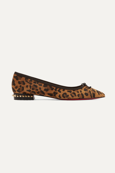 louboutin leopard flats