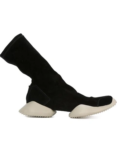 Rick Owens Adidas By Women's Vicious Sole Suede Ankle Boots From Aw15 In  Black And Grey | ModeSens