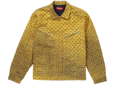 Pre-owned Supreme  Diamond Plate Work Jacket Yellow