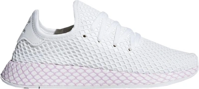 Pre-owned Adidas Originals Adidas Deerupt Cloud White Clear Lilac (women's) In Cloud White/cloud White/clear Lilac