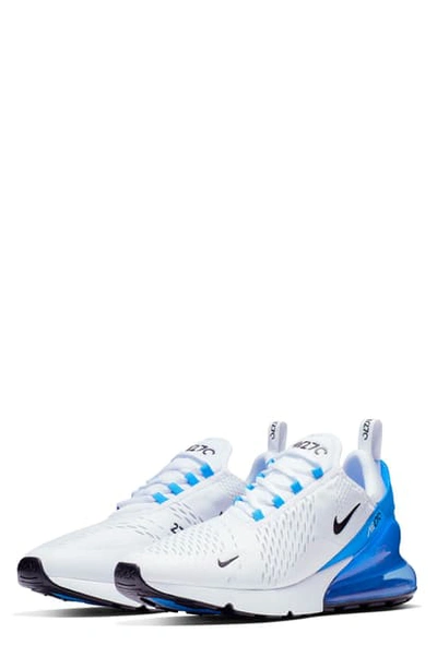 Nike Air Max 270 Sneaker In White/ Black/ Photo Blue