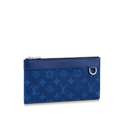 Pre-owned Louis Vuitton  Discovery Pochette Monogram Pacific Taiga Pm Blue