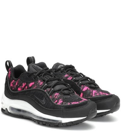 Nike Air Max 98 Premium Sneakers In Black