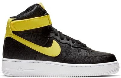 Pre-owned Nike Air Force 1 High Black Yellow Pulse (women's) In Black/white-yellow Pulse